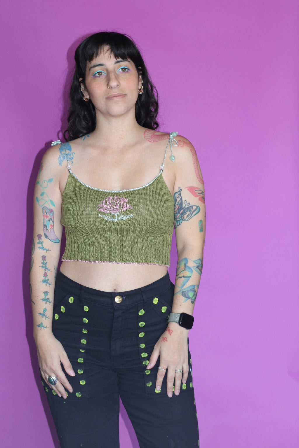 Green Rose Tank