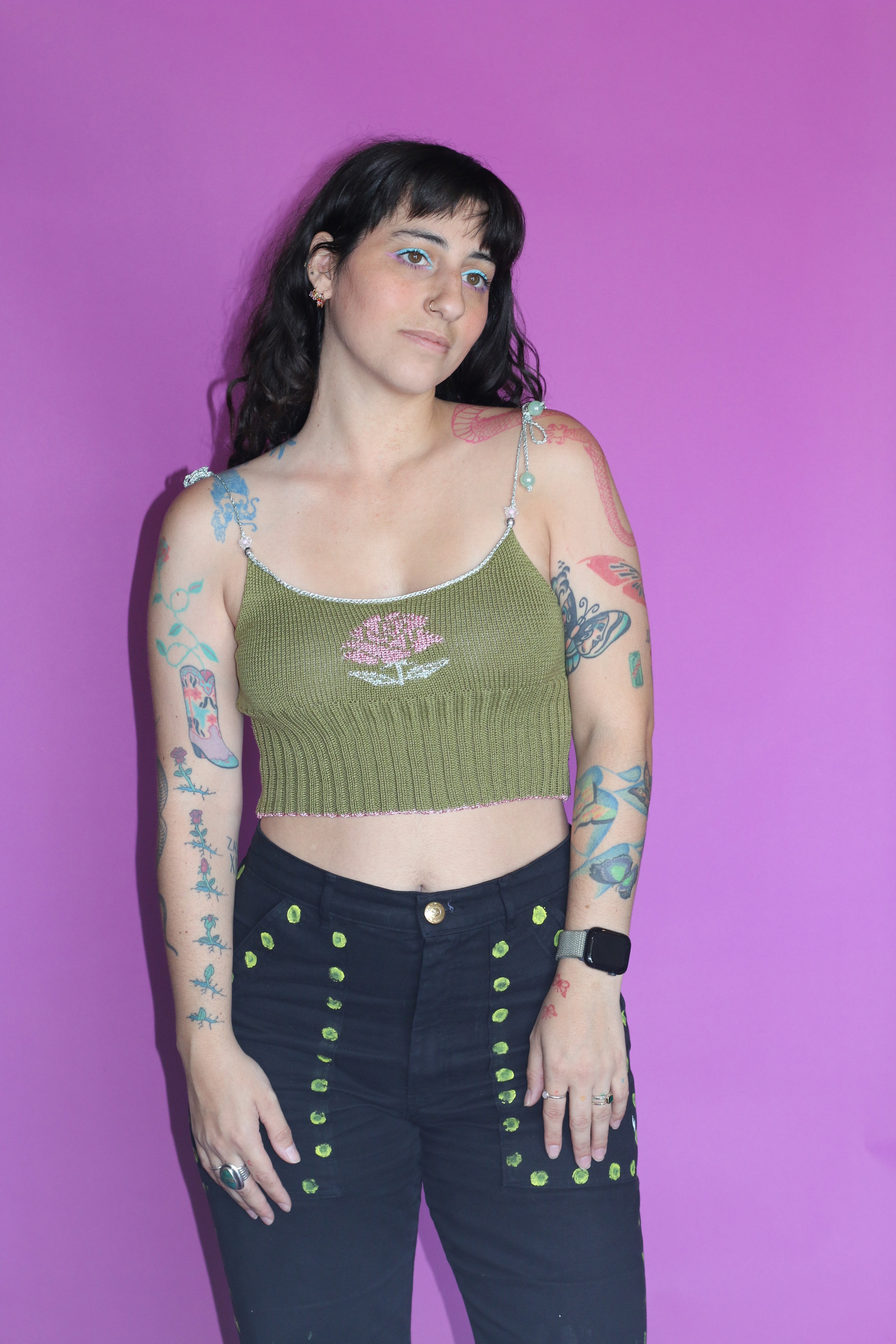 Green Rose Tank