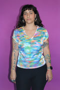 Airbrush Satin Shirt