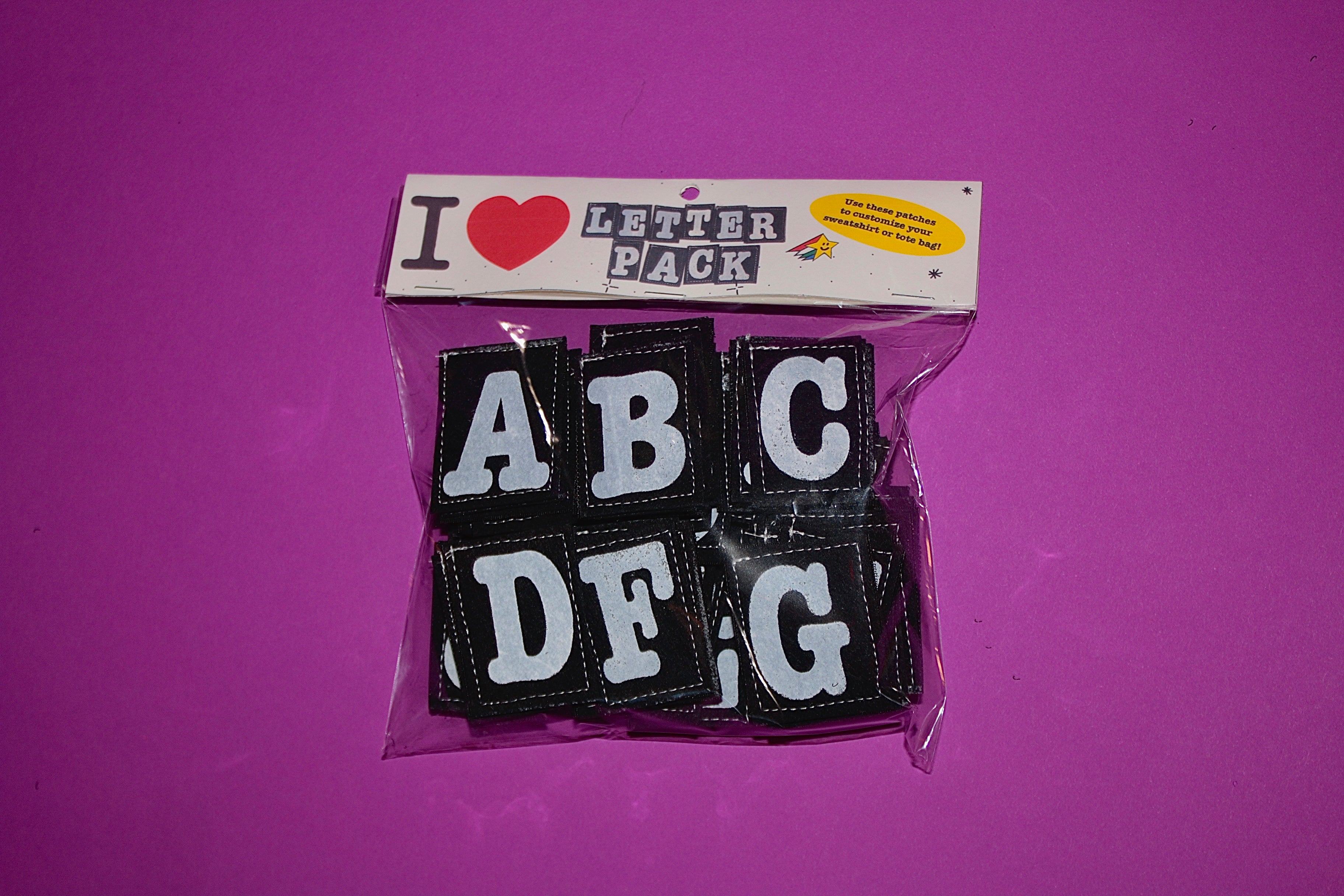 Velcro Letter Patch Pack